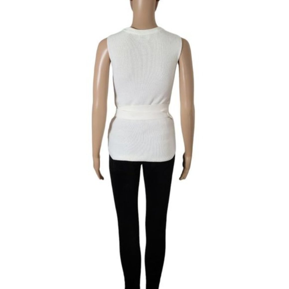 ARITZIA WILDRED Aimee Ribbed Knit Sweater Vest with Self Tie Size XXsmall - Picture 6 of 14
